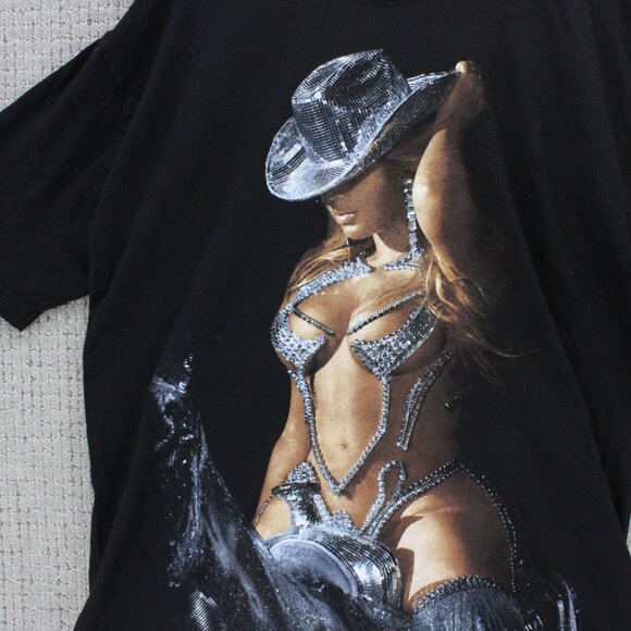 Beyoncé Shirt Mens Large L Black Renaissance World Tour 2023 Cowgril Sexy NWOT - Picture 3 of 9